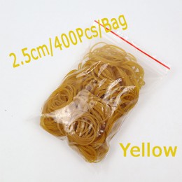 400 sztuk wysokiej jakości żółty elastyczna gumka 25-38mm dla School Office Home przemysłowe gumką papiernicze taśma do pakowani