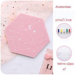 7 sztuk 3D z łbem sześciokątnym księżyc gwiazda czułem się pokładzie list wiadomość zdjęcie płyty wyświetlacz DIY Wall Art dekor