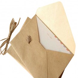 50 sztuk szorstka karta podarunkowa DIY wielofunkcyjna koperta papierowa Kraft 16*11cm karta podarunkowa koperty na ślub urodzin