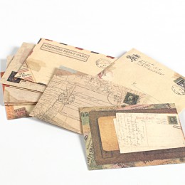 12 sztuk/partia koperty śliczne Mini koperty w stylu Vintage w stylu europejskim na koperty na prezenty świąteczne koperty na za