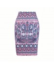 Moda zachodnia wspaniały złoty kwiatowy print kobiety spódnice ołówkowe S-4XL panie plus rozmiar bodycon saias dziewczyny faldas