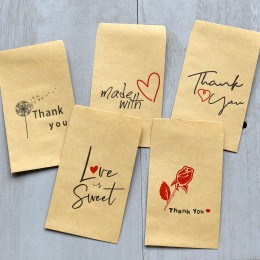 10 sztuk Mini Kraft koperta papierowa róża retro dziękuję zaproszenie na ślub koperta kartki z życzeniami prezent koperta ręczni