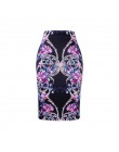 Moda zachodnia wspaniały złoty kwiatowy print kobiety spódnice ołówkowe S-4XL panie plus rozmiar bodycon saias dziewczyny faldas