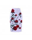 Moda zachodnia wspaniały złoty kwiatowy print kobiety spódnice ołówkowe S-4XL panie plus rozmiar bodycon saias dziewczyny faldas