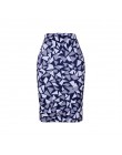 Moda zachodnia wspaniały złoty kwiatowy print kobiety spódnice ołówkowe S-4XL panie plus rozmiar bodycon saias dziewczyny faldas