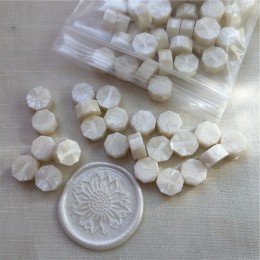 100 sztuk/partia Vintage Handmade Octagon pieczęć wosk Tablet Pill koraliki na koperty zaproszenie na ślub tłoczenia DIY staroży