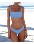 Gorąca, seksowna Bikini Set dwuczęściowy strój kąpielowy Bikini stroje kąpielowe kobiety stałe Biquini popularny damski kostium 