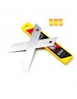 Deli 10 sztuk/pudło nóż introligatorski nóż SK5 ostrza wymiana wysokiej ostrze ze stali węglowej 18mm biuro szkolne materiały ze