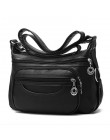 Damskie Casual Hobos Crossbody torby damskie Messenger torby miękkie myte torba na ramię ze skóry PU torebka damska Zipper Decor