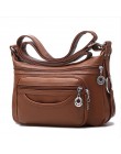 Damskie Casual Hobos Crossbody torby damskie Messenger torby miękkie myte torba na ramię ze skóry PU torebka damska Zipper Decor