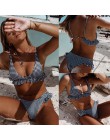 Plaid damskie seksowne Bikini 2019 nowe Push Up Ruffles wyściełane stroje kąpielowe Bikini gorąca sprzedaż strój kąpielowy dla k