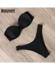 RUUHEE strój kąpielowy Bikini kobiety strój kąpielowy 2020 Leopard brazylijski Bikini Set Push Up kostium kąpielowy kobiet lato 