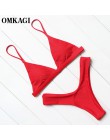 Marka OMKAGI stroje kąpielowe kobiety strój kąpielowy Sexy Push Up mikro Bikini Set pływanie strój kąpielowy kostiumy kąpielowe 