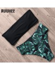 RUUHEE bandażowy strój kąpielowy Bikini kobiety strój kąpielowy Bikini wysokie w talii 2019 strój kąpielowy Push Up Maillot De B