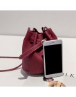 Nowa prosta kubełkowa torebka damska 2019 luksusowe torebki damskie PU Lychee mała na ramię torba Crossboby moda solidna bolsa f