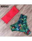 RUUHEE bandażowy strój kąpielowy Bikini kobiety strój kąpielowy Bikini wysokie w talii 2019 strój kąpielowy Push Up Maillot De B