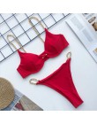 Seksowne Bikini kobiety strój kąpielowy stałe Bikini Set Push Up stroje kąpielowe niskiej talii kostiumy kąpielowe Bikini 2020 n