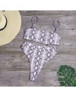 Stałe Bikini wysokie w talii Sexy Leopard Bikini kobiety nadruk węża strój kąpielowy strój kąpielowy 2020 nowe stroje kąpielowe 