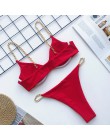 Seksowne Bikini kobiety strój kąpielowy stałe Bikini Set Push Up stroje kąpielowe niskiej talii kostiumy kąpielowe Bikini 2020 n