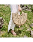 Archiwalne torby słomiane okrągłe torby rattanowe ręcznie robione torby letnie tkane plażowe damskie koło torba na ramię czechy 