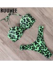 RUUHEE strój kąpielowy Bikini kobiety strój kąpielowy 2020 Leopard brazylijski Bikini Set Push Up kostium kąpielowy kobiet lato 