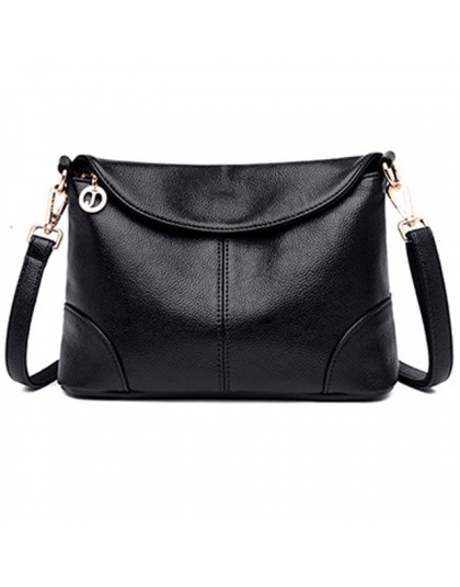 Nowa elegancka torba na ramię dla kobiet skórzana koperta Crossbody torba z 2 paski na ramionach czarny niebieski fioletowo-czer