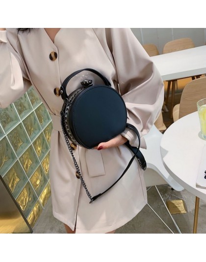 Moda nit okrągłe torby dla kobiet 2020 luksusowe torebki damskie torebki projektant łańcuchy diamenty damskie torby na ramię Cro