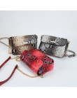 FUNMARDI marka wąż projektant kobiet łańcuch torby pasek torby na ramię małe torby typu Crossbody dla kobiet PU skórzana torba k