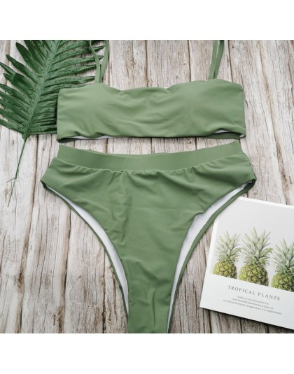 Sexy bikini wysokie w talii strój kąpielowy popularny strój kąpielowy Biquini dwa kawałki jednolity wysoki jakości stroje kąpiel