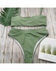 Sexy bikini wysokie w talii strój kąpielowy popularny strój kąpielowy Biquini dwa kawałki jednolity wysoki jakości stroje kąpiel