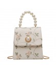 Pearl skórzane Crossbody torby dla kobiet 2020 luksusowe torebki projektant małe panie ręcznie Sling Tote torba na ramię