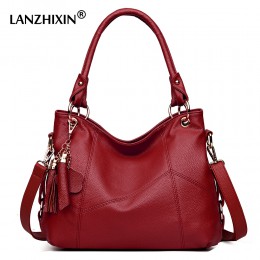 Lanzhixin kobiety skórzane torebki kobiety Messenger torby projektant Crossbody torba na ramię kobiety torba na ramię Top-torby 