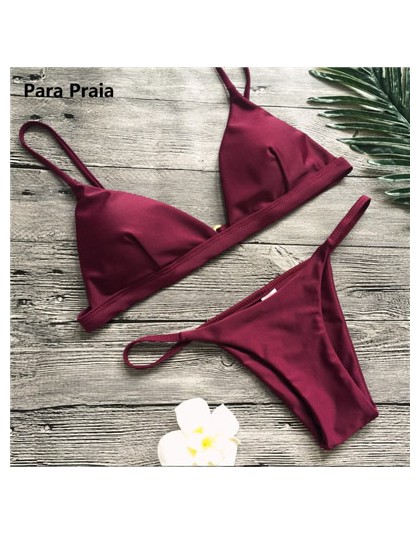 9 kolorów stałe Bikini Set 2019 Sexy Push Up stroje kąpielowe kobiety brazylijski strój kąpielowy Bikini z niskim stanem Halter 