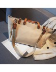 Damskie torebki damskie europejski amerykański duże płótno moda duża pojemność Tote list torba na ramię Casual torebka na ramię