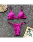 9 kolorów stałe Bikini Set 2019 Sexy Push Up stroje kąpielowe kobiety brazylijski strój kąpielowy Bikini z niskim stanem Halter 