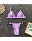 9 kolorów stałe Bikini Set 2019 Sexy Push Up stroje kąpielowe kobiety brazylijski strój kąpielowy Bikini z niskim stanem Halter 