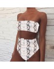 Wysoka talia Bikini 2020 Sexy czarne stroje kąpielowe kobiety strój kąpielowy wysokie nogi Bikini Bandeau zestaw pływanie dla st