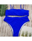 Sexy bikini wysokie w talii strój kąpielowy popularny strój kąpielowy Biquini dwa kawałki jednolity wysoki jakości stroje kąpiel