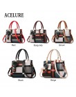 ACELURE marka Plaid Casual torby damskie na zakupy Hotsale Party zakupy praca moneta kobiety Messenger Crossbody torebki na rami