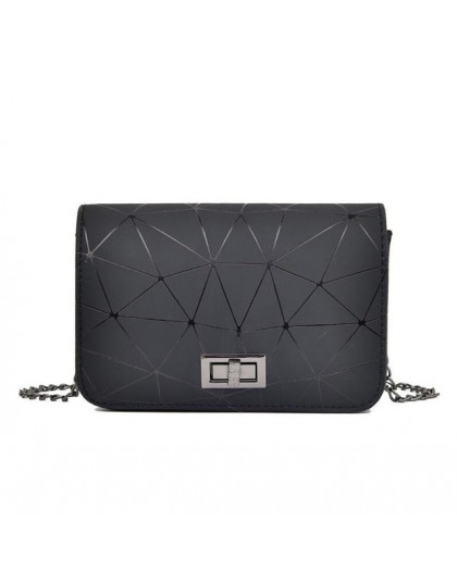 Yogodlns 2020 New Fashion Dimond Chain czarna torebka damska torba na ramię Plaid Lady Mini Crossbody torba PU skórzana z zamkni