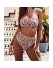 Wysoka talia Bikini 2020 Sexy czarne stroje kąpielowe kobiety strój kąpielowy wysokie nogi Bikini Bandeau zestaw pływanie dla st