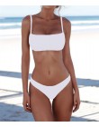 Gorąca, seksowna Bikini Set dwuczęściowy strój kąpielowy Bikini stroje kąpielowe kobiety stałe Biquini popularny damski kostium 