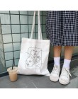 Moda Cartoon streszczenie płótno kobiety duża pojemność w stylu casual z nadrukiem akademii Harajuku ins śmieszne chic vintage a
