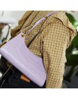 Fioletowe torby z bawełny dla kobiet Vintage torebka Mini skórzana torba na ramię Retro torebka damska wzór z kamieniem torebka 