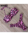 RUUHEE strój kąpielowy Bikini kobiety strój kąpielowy 2020 Leopard brazylijski Bikini Set Push Up kostium kąpielowy kobiet lato 