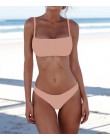Gorąca, seksowna Bikini Set dwuczęściowy strój kąpielowy Bikini stroje kąpielowe kobiety stałe Biquini popularny damski kostium 