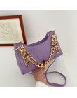 Fioletowe torby z bawełny dla kobiet Vintage torebka Mini skórzana torba na ramię Retro torebka damska wzór z kamieniem torebka 