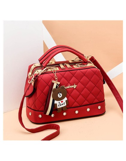 2019 nowa europa Trend w modzie torba torebka damska moda dziewczyny torba na ramię niedźwiedź Pend Crossbody torba wysokiej jak