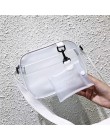 Cauusual PVC przezroczysty damskie torby typu Crossbody torba na ramię torebka galaretki małe etui na telefony z uchwytem na kar