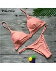 9 kolorów stałe Bikini Set 2019 Sexy Push Up stroje kąpielowe kobiety brazylijski strój kąpielowy Bikini z niskim stanem Halter 